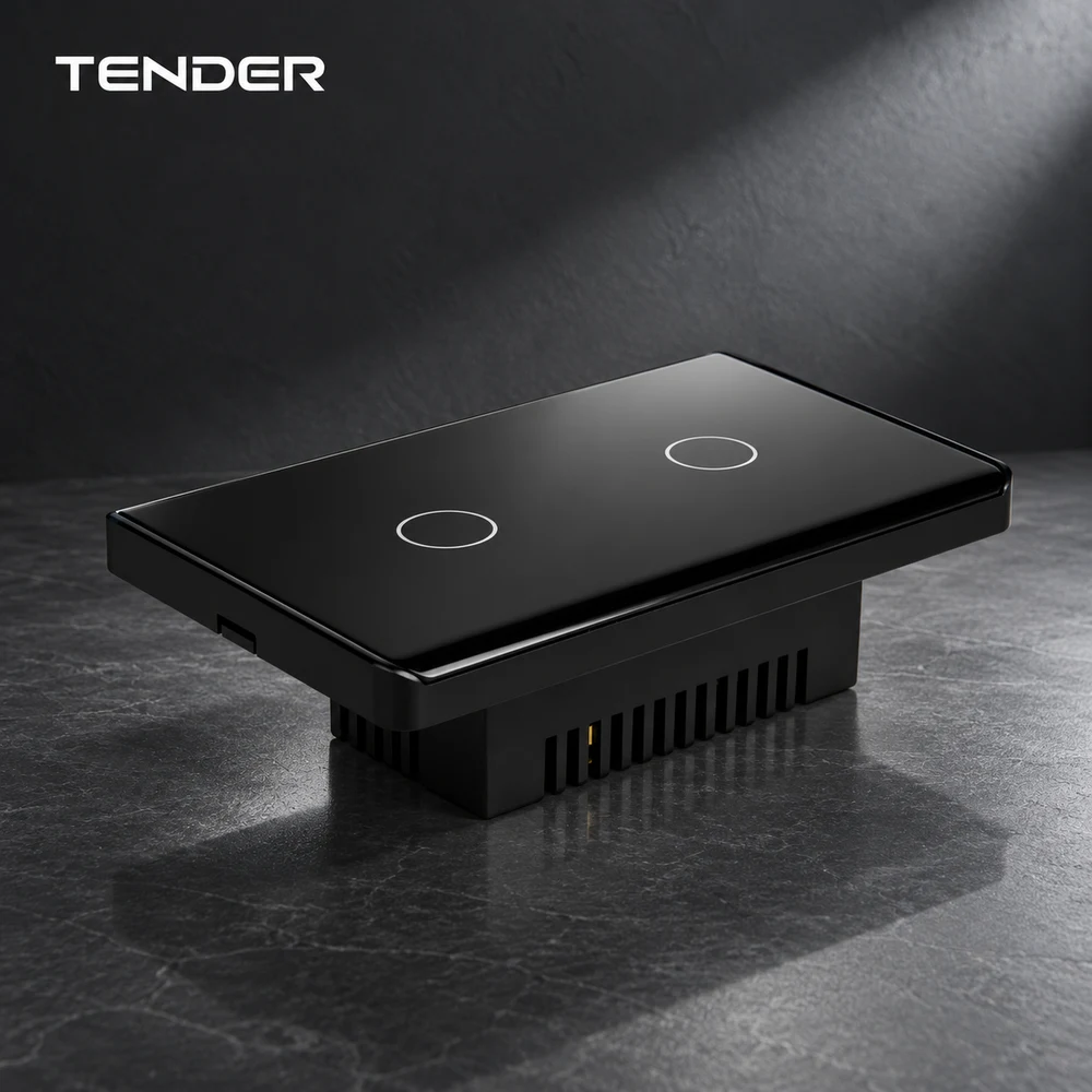 L9 Black Two-touch Smart Switch