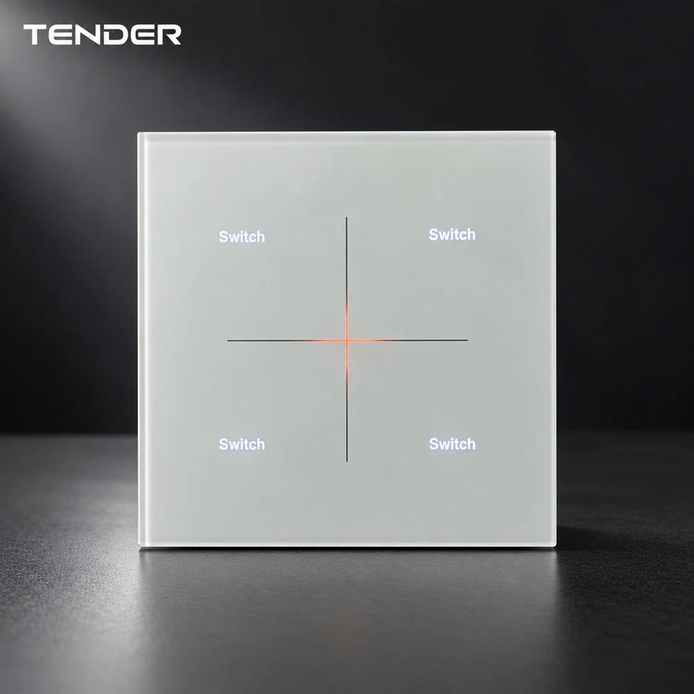 N20T Four-touch AG Glass Switch